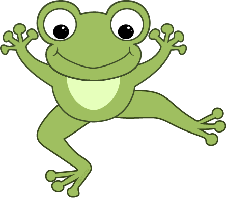 School Frog Clipart - Frog Png Clipart (444x390)