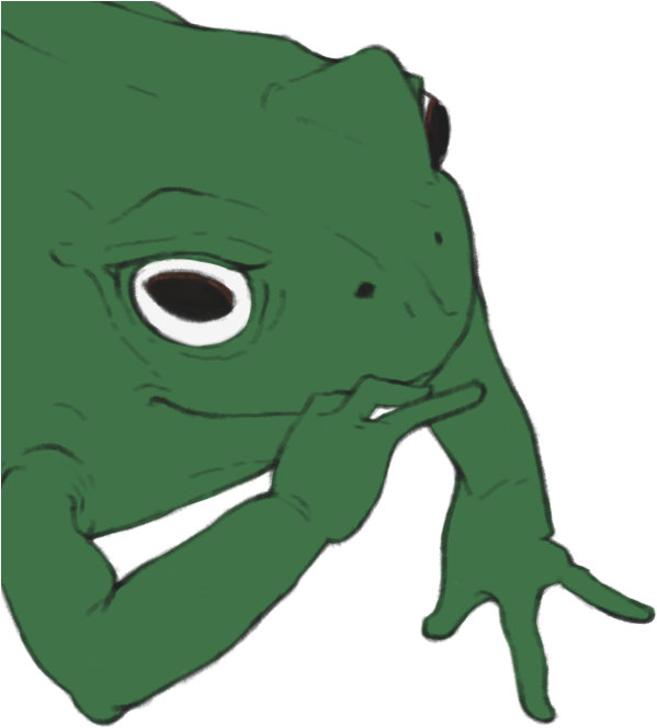 Smug Frog - Realistic Pepe The Frog (611x672)