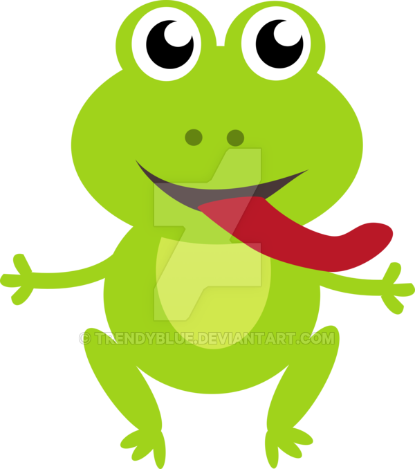 Cute Frog Licking Drawing By Trendyblue On Deviantart - Cute Frog Drawing Easy (600x678)