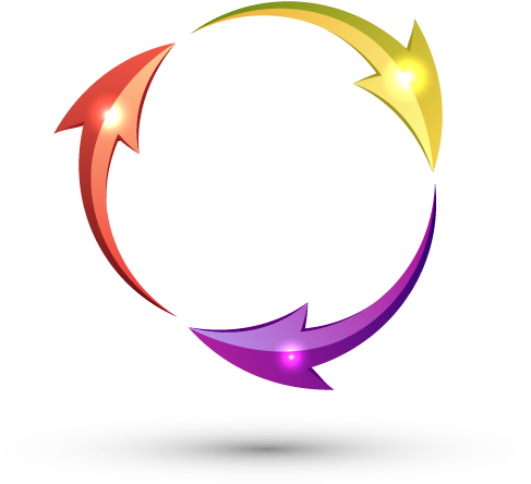 Arrow Circle Clip Art - Cycle Arrows Png (500x500)
