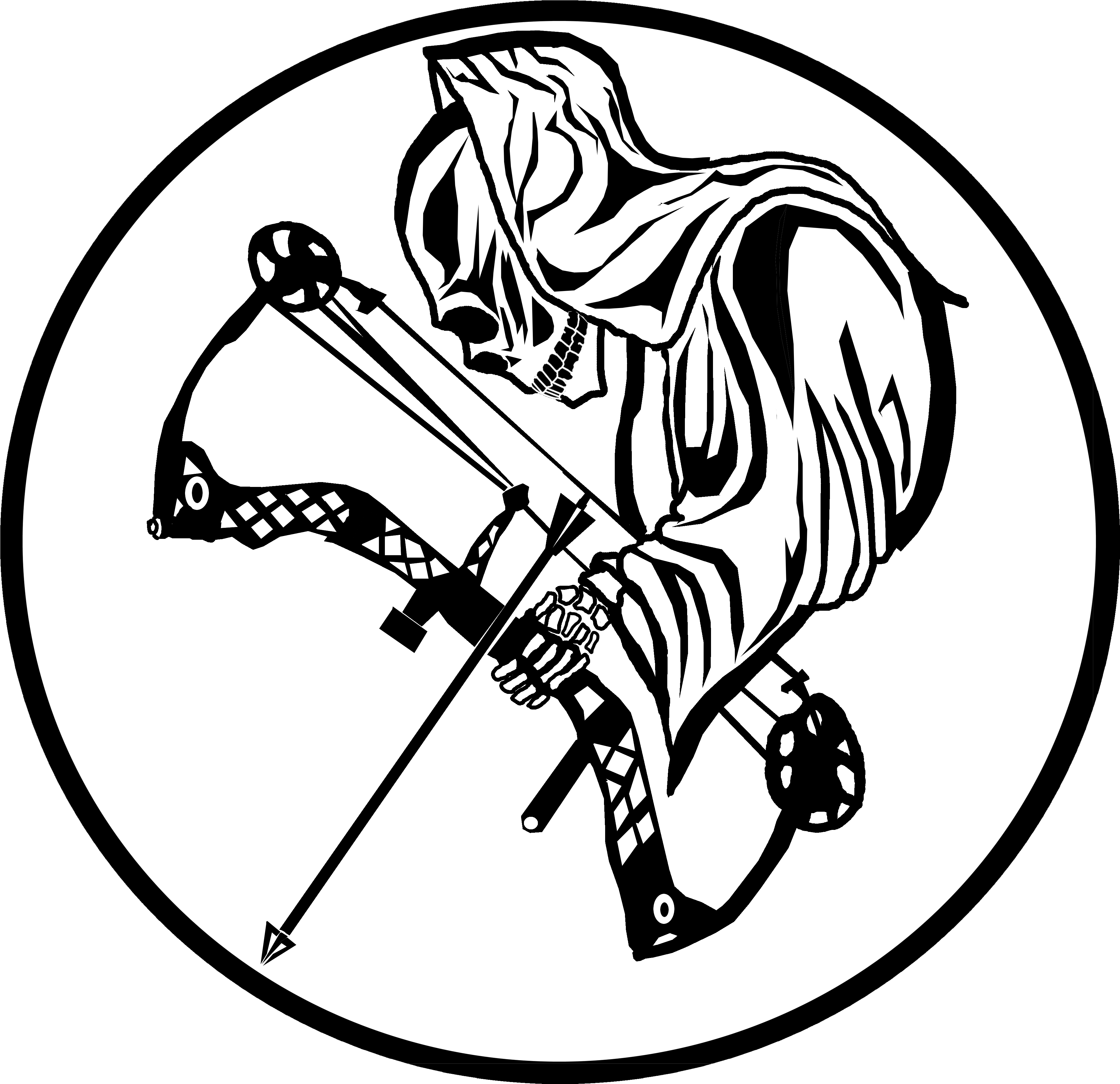Archery Tattoos Clipart - Grim Reaper Archery (4800x4800)