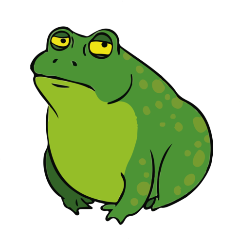 Fat Frog Cartoon (500x500)