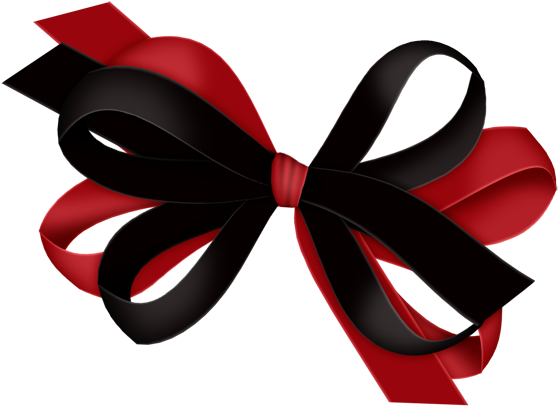 Red And Black Bow Clipart - Red And Black Bow (600x477)