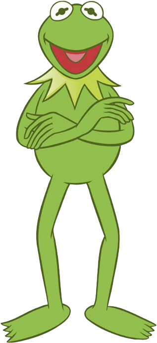 Kermit The Frog Clipart - Kermit The Frog Cartoon (347x716)