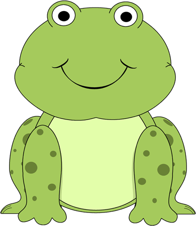 Green Frog - Green Frog Art Clip (390x450)