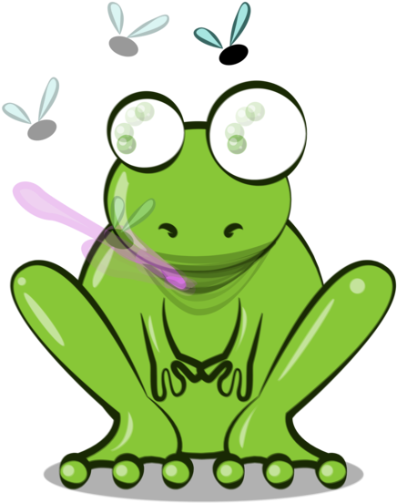 Paper Frog Animation Video - Smiling Cartoon Frog (520x630)
