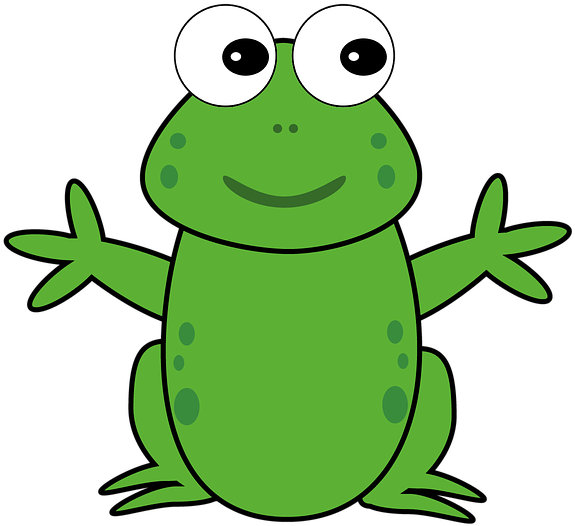 Cute Cartoon Frogs - Green Speckled Frog Clipart (960x540)