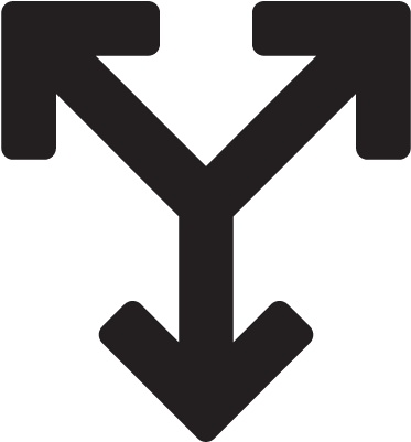 Split Triangle Vector - Arrow (400x400)