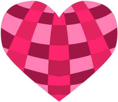 Crossed Stripes Heart Sticker Transparent Png - Illustration (512x512)
