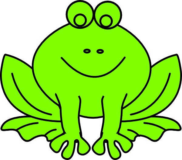 Green Frog Clip Art - Green Frog Clipart (600x526)