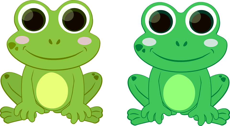 Cute Cartoon Frogs - Paar Kröten Für Dich (1280x700)