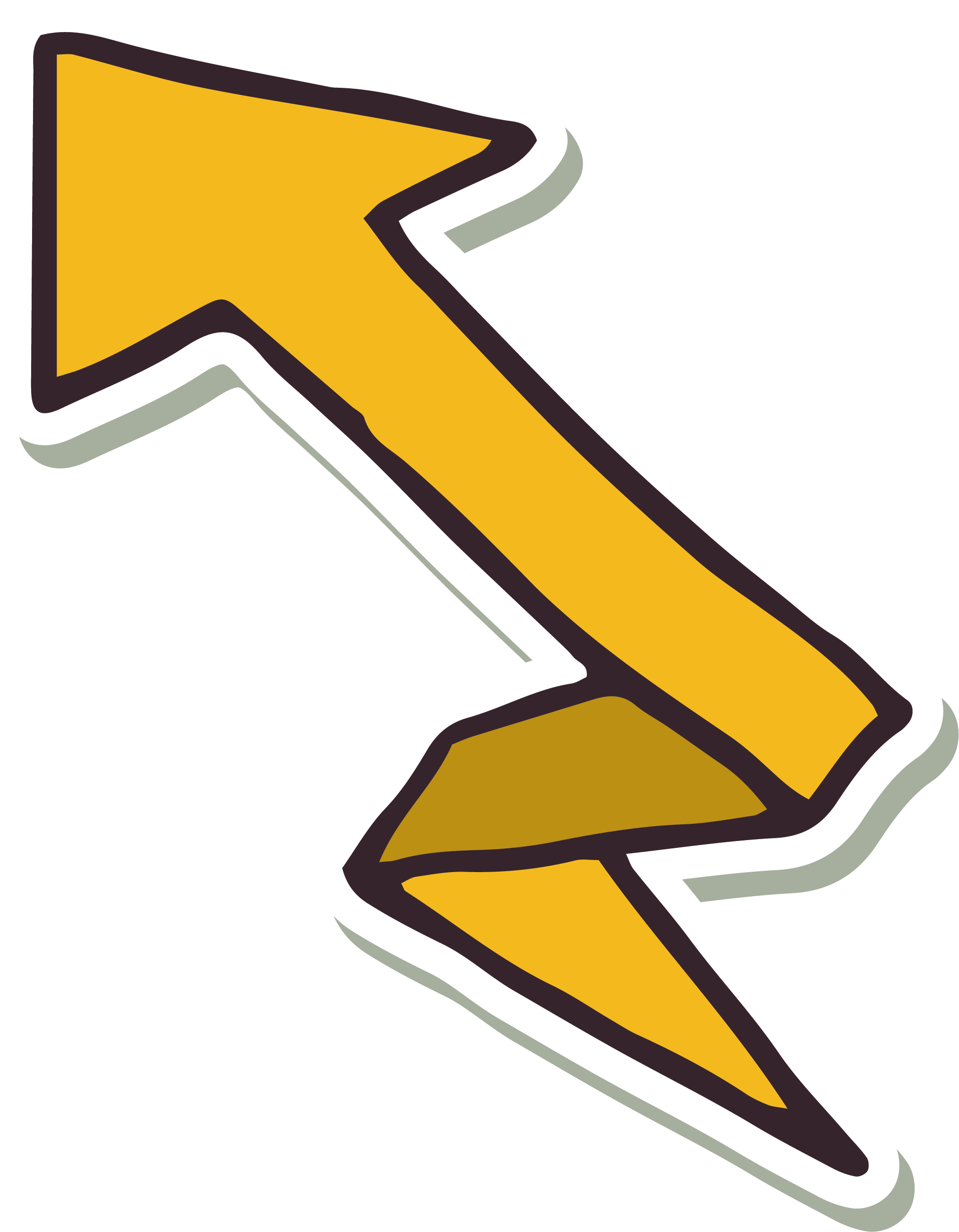 Origami Arrow Adobe Illustrator Clip Art - Origami Arrow Adobe Illustrator Clip Art (2064x2653)