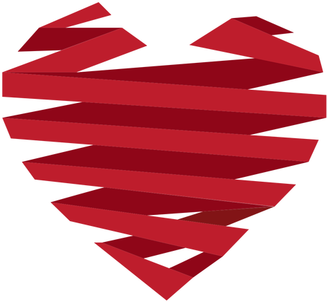 Ribbon Wrapped Heart Sticker - Corazones En Color Vino (512x512)