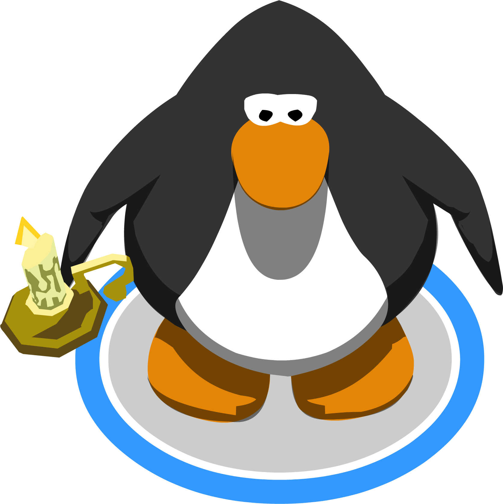 Creepy Clipart Candle - Club Penguin 10th Anniversary Hat (1673x1677)