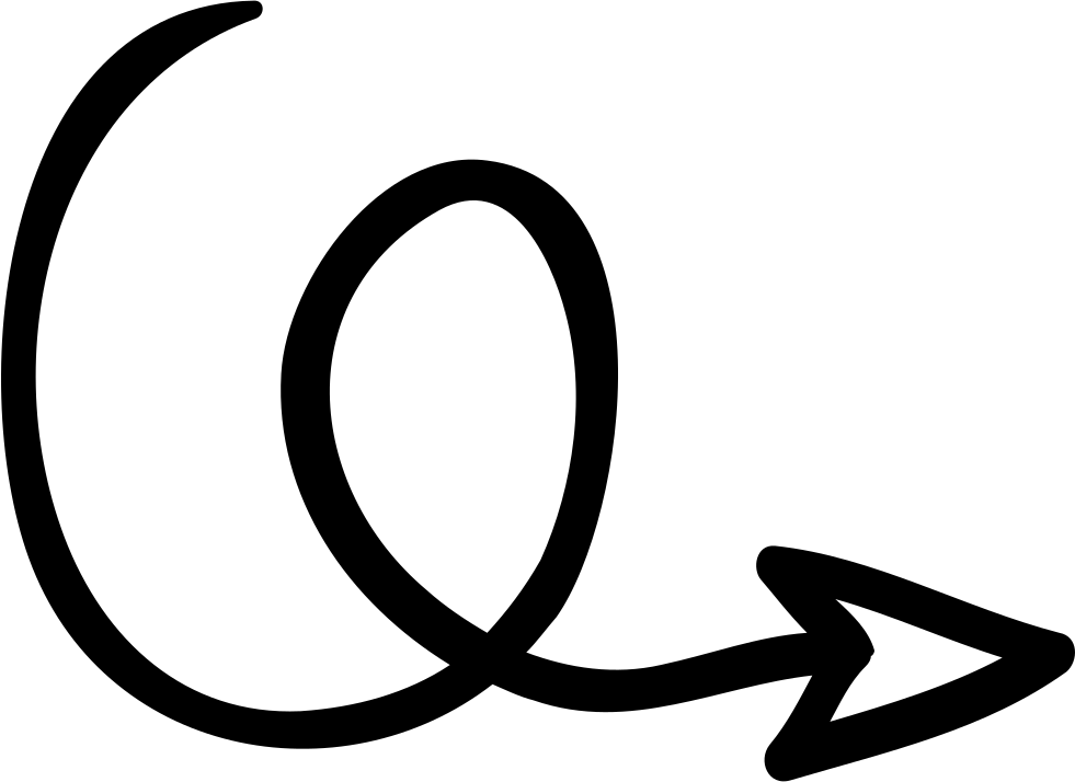 Doodle Arrow Clipart Png - Swirly Arrow Jpg (981x714)