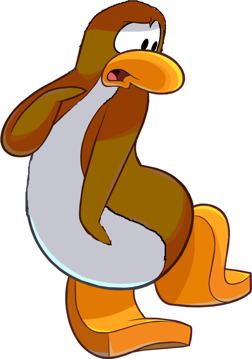 Club - Club Penguin Brown Penguin (841x1281)