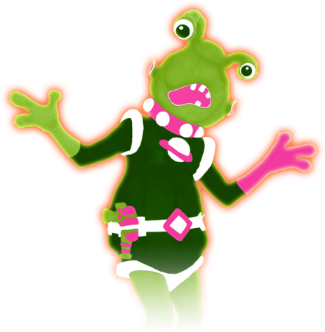 Appearance Of The Dancer - Funkytown Just Dance Alien (500x500)