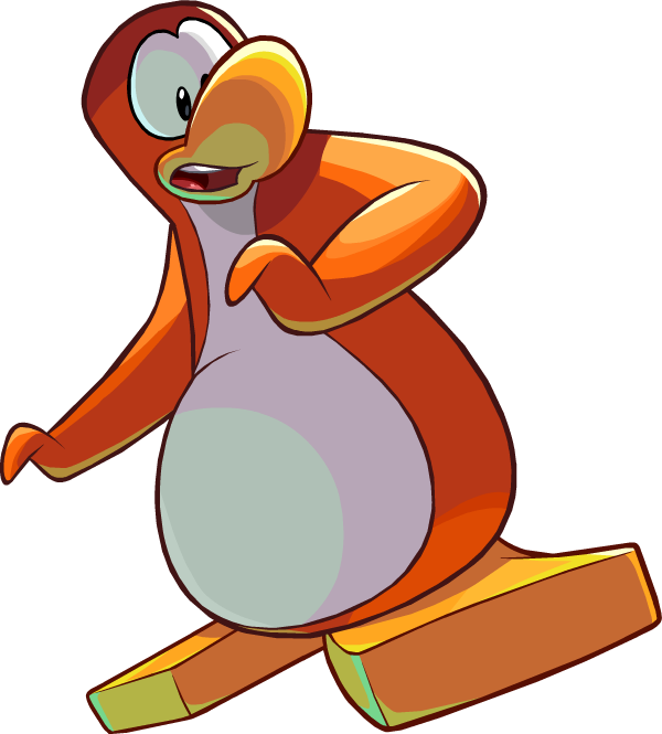 Club Penguin Penguin Cutouts Club Penguin Cutouts Pages - Club Penguin Pinguouin Orange (600x665)
