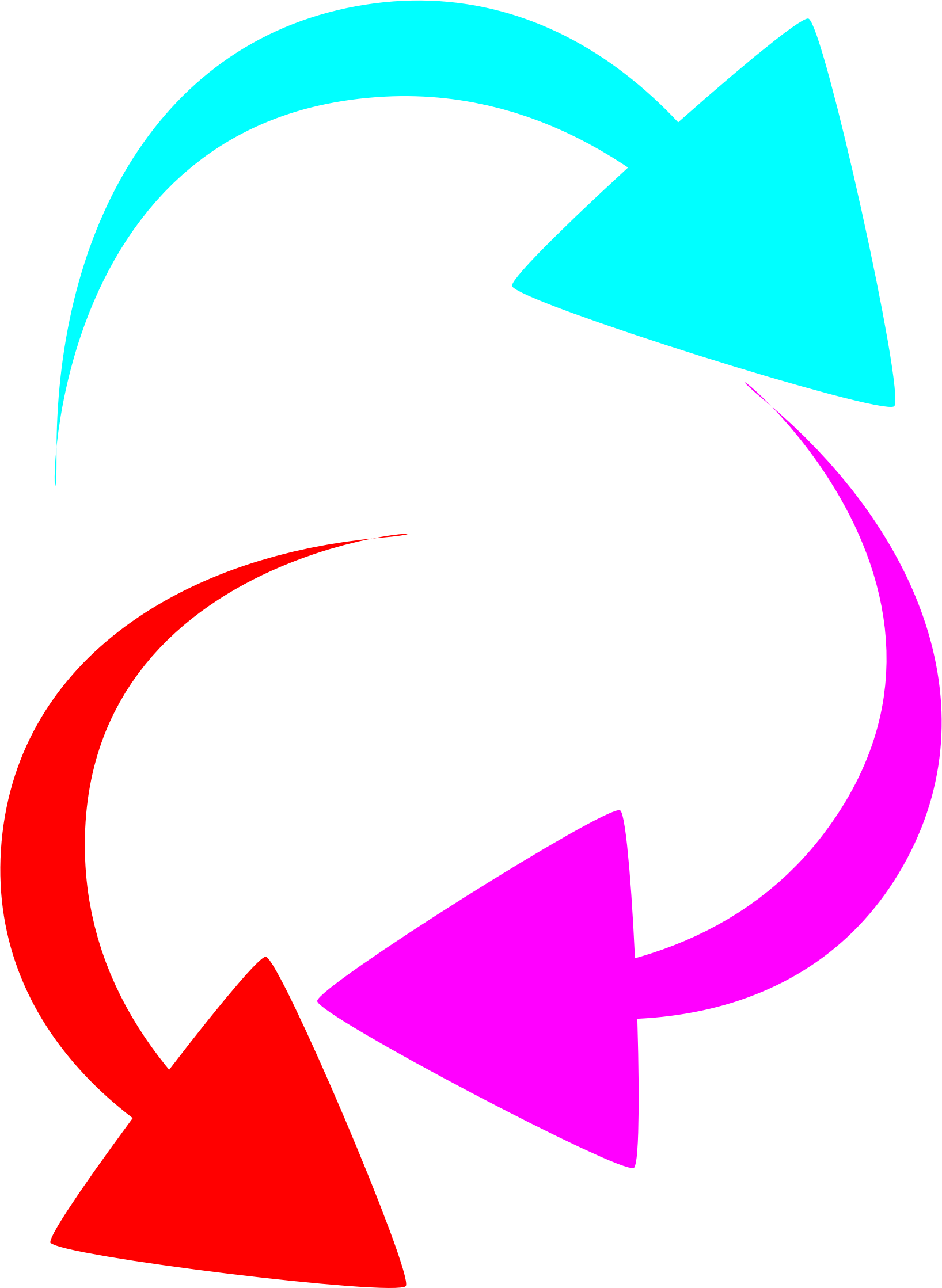 Curved Arrows Clipart - Curved Color Arrow (1636x2238)