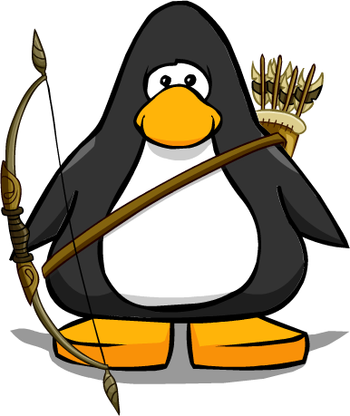 Bow And Arrows From A Player Card - Club Penguin Vuvuzela (386x459)