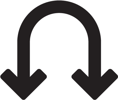 Clipart Curved Double Headed Arrows - Flecha Curva Doble (400x400)