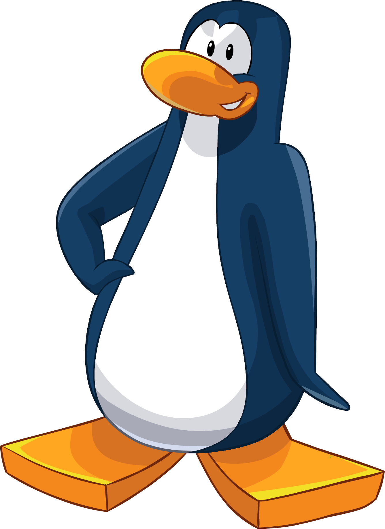 Dark Blue Penguin Nc4png - Club Penguin Blue Penguin (1336x1834)