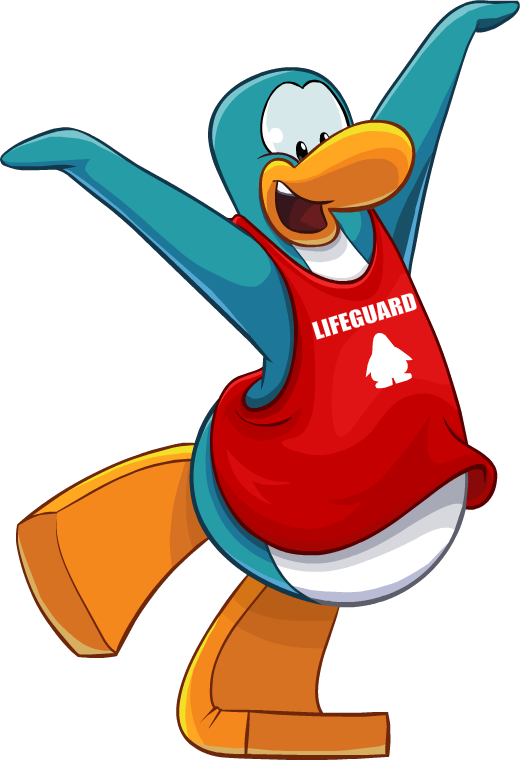 With Clothing - Club Penguin Aqua Penguin (520x760)