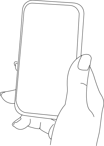 Smartphone Clipart Black And White - Phone Camera Clip Art (426x594)