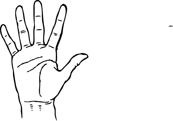 Index Finger Longer Palm Clip Art At Clker - Creases Of The Hand (600x420)