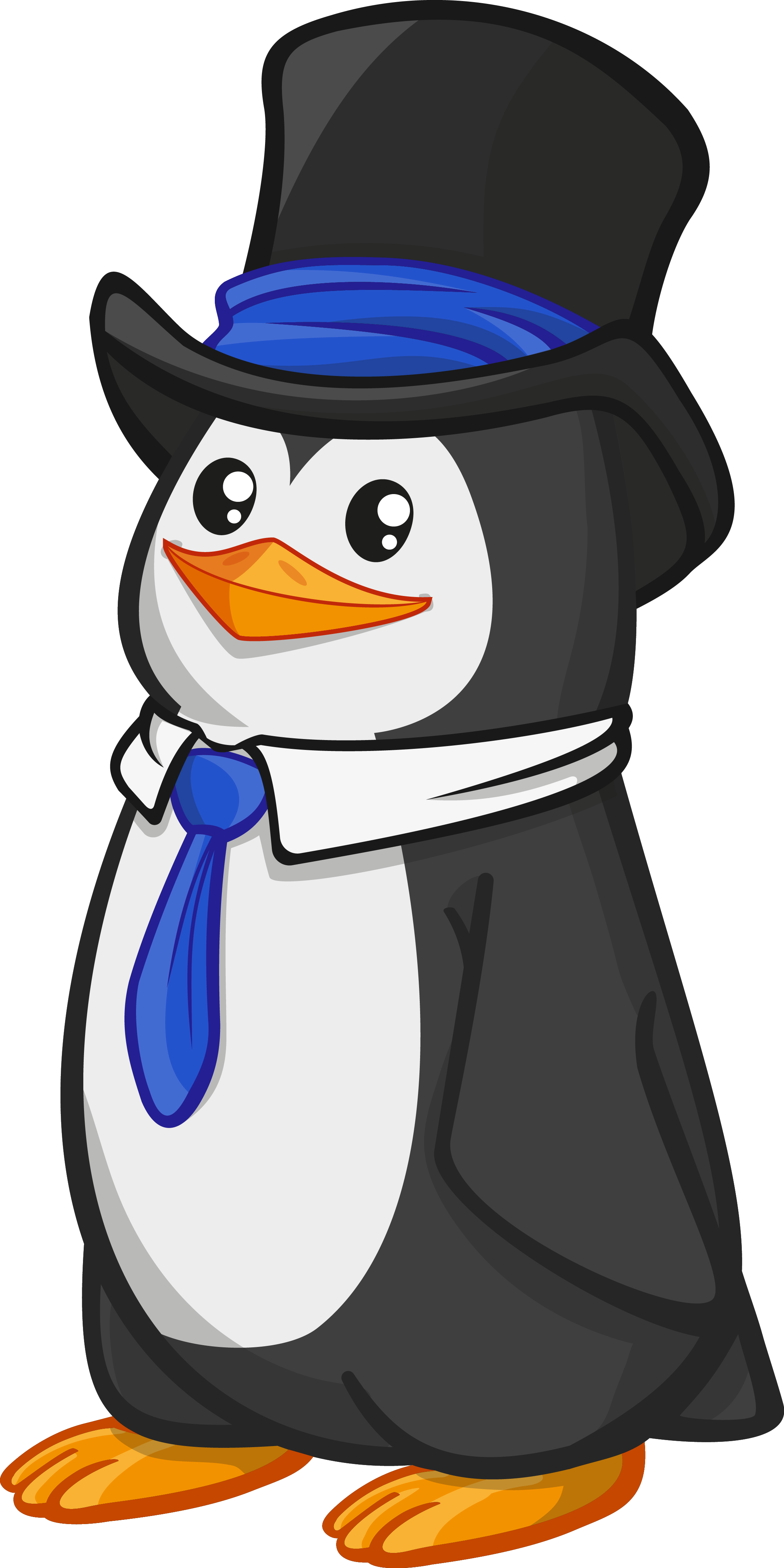 Free Cute Penguin Clip Art - Public Domain Penguin (2230x4462)