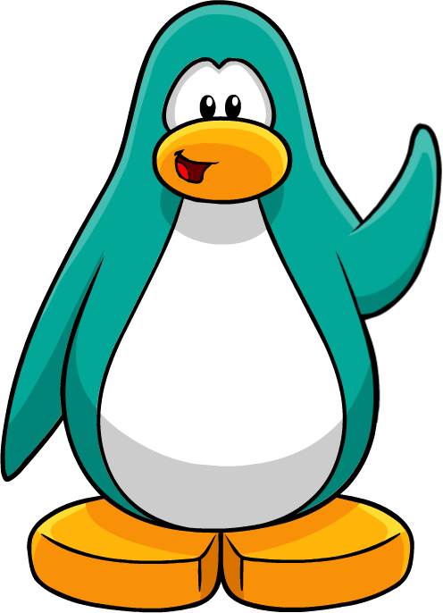 Start Module Penguin Waving - Club Penguin Penguin Waving (496x686)