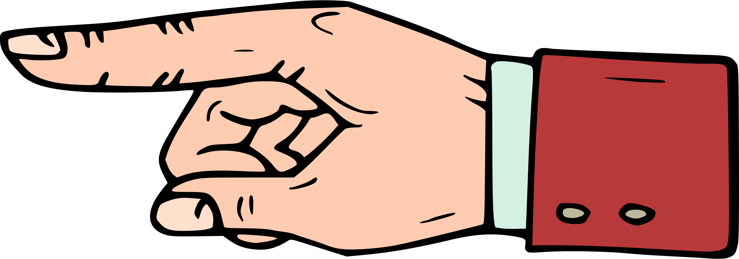 Big Image - Pointing Finger Clipart (2400x844)
