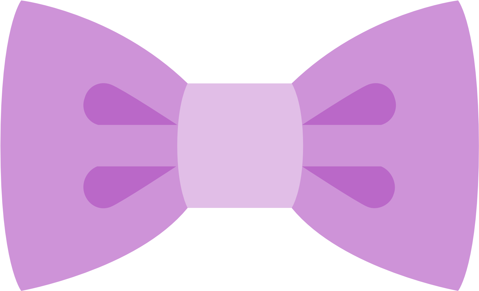 Violet Clipart Bow Tie - Flat Bow Tie Png (1600x1600)