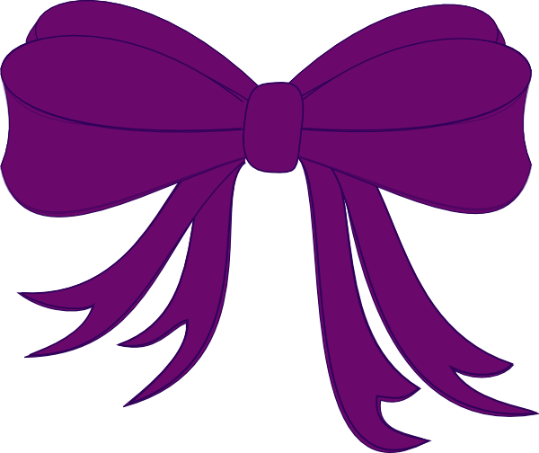 Bow Tie Clipart Violet - Purple Bow Clip Art (600x504)