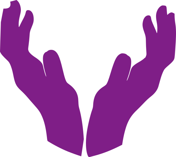 Open Hands 3 Clip Art At Clker - Silhouette Open Hand Png (600x536)