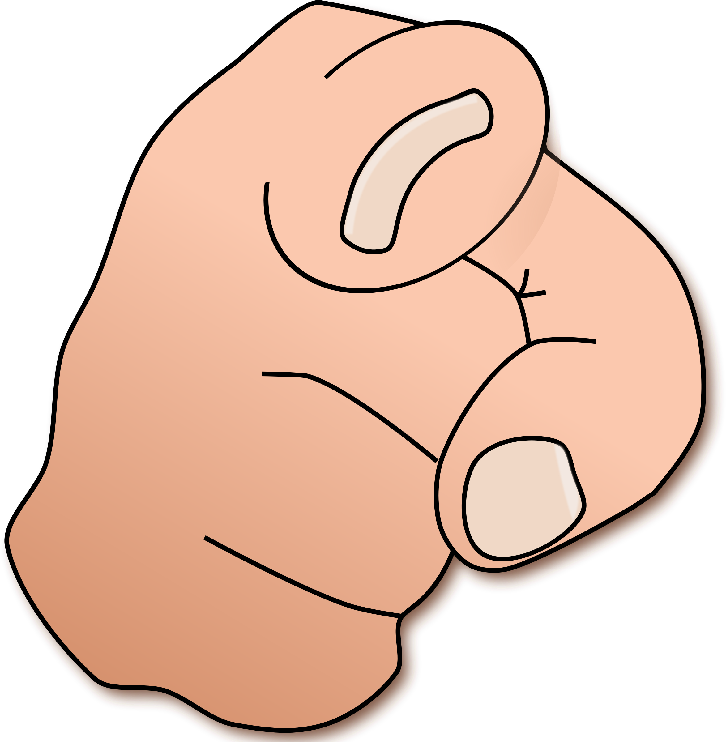 Middle Finger Clipart - Finger Pointing At You Png (2348x2400)
