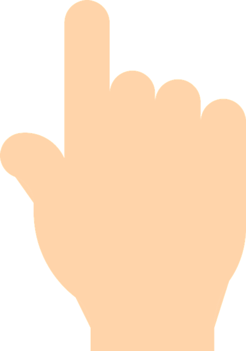 Pointing Finger Clip Art - Png มือ ชี้ (505x720)