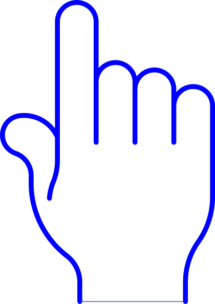 Pointing Finger Clipart - Pointing Finger Cursor Clear Background (420x594)