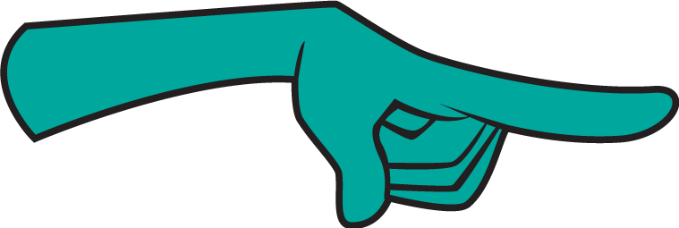 Blue Hand Pointing Right - Hand Pointing Right (759x255)