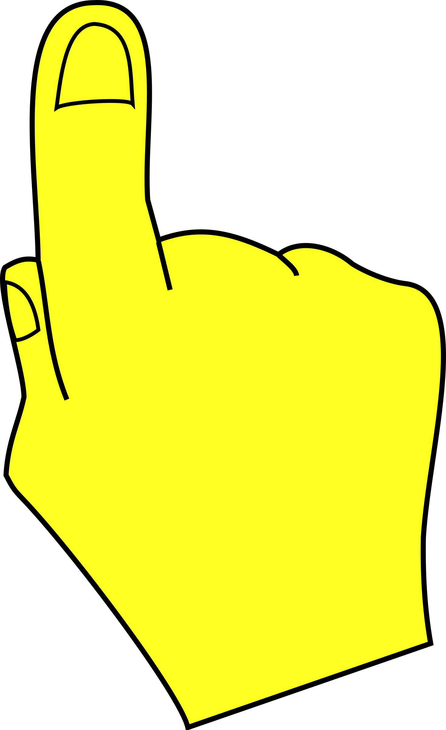 Onlinelabels Clip Art - Yellow Hand Pointing Up (1466x2400)