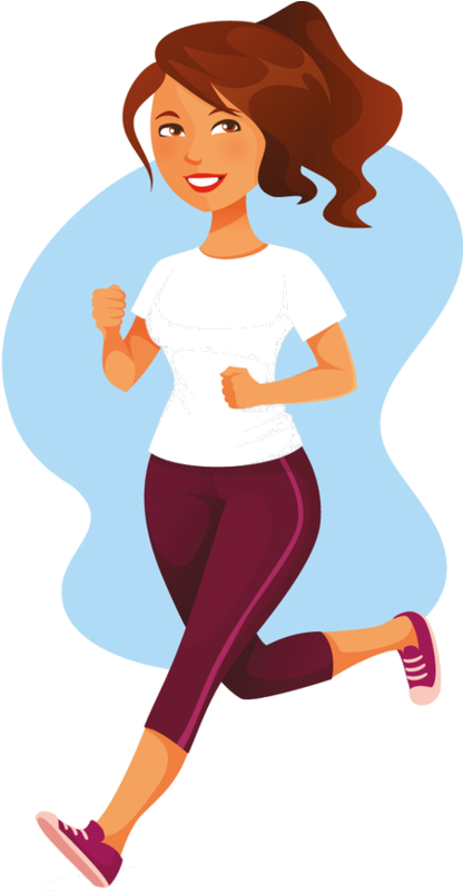 Image Result For Hula Hoop Png - Woman Running Png Illustration (493x800)