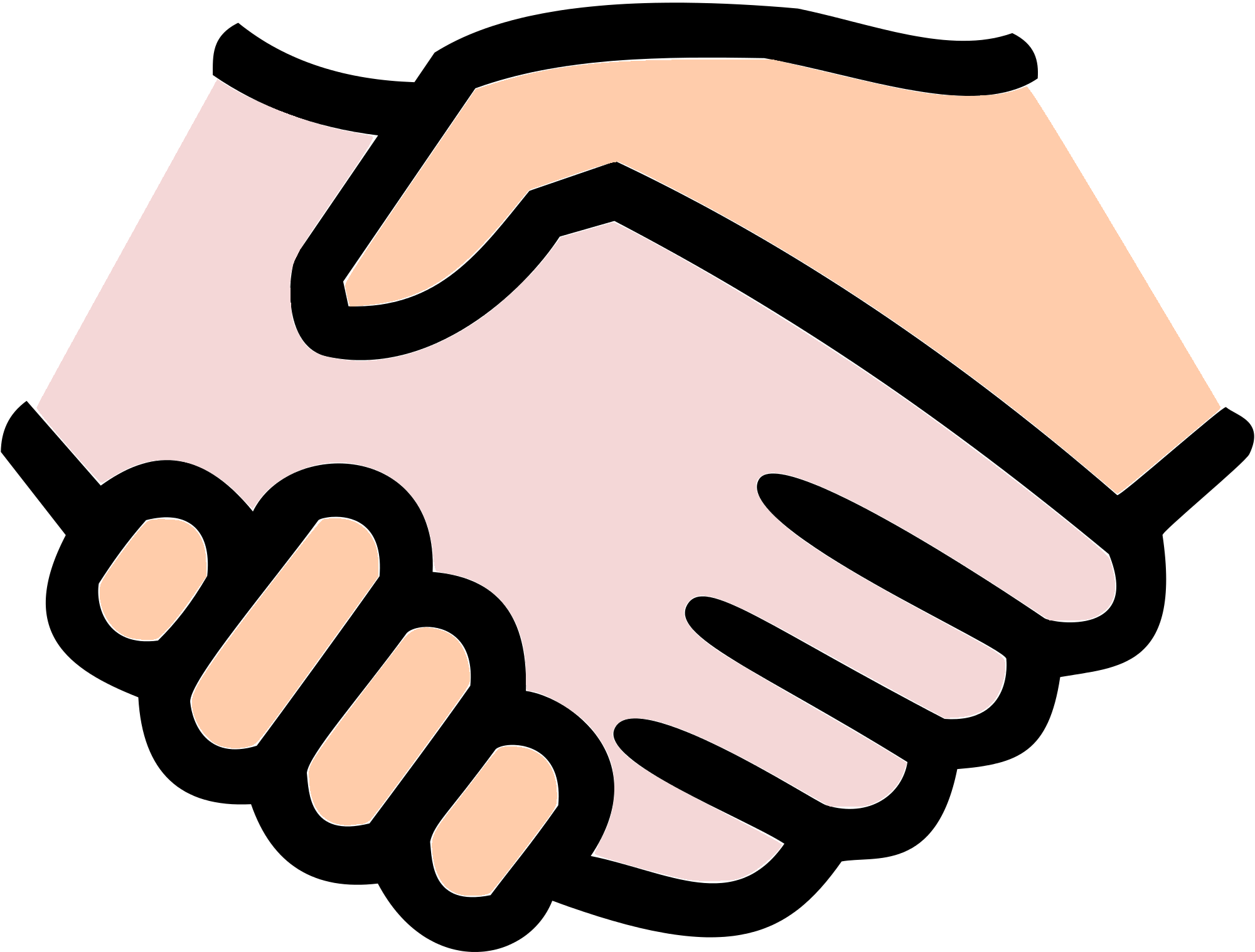 Handshake Clipart Free Hand Hands Handshake Free Vector - Hand Shake Icon (2000x1519)