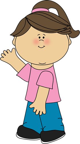 Little Girl Waving Clip Art Little Girl Waving Image279 - My Cute Graphics Girl (279x500)