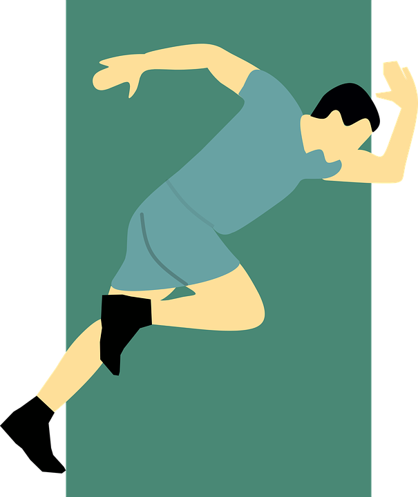 Girl Running Clipart 27, - Vektor Atlet Indonesia Png (605x720)