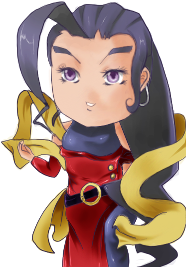 Rose By Anime Chibi Girl - Rose Street Fighter Chibi (400x550)