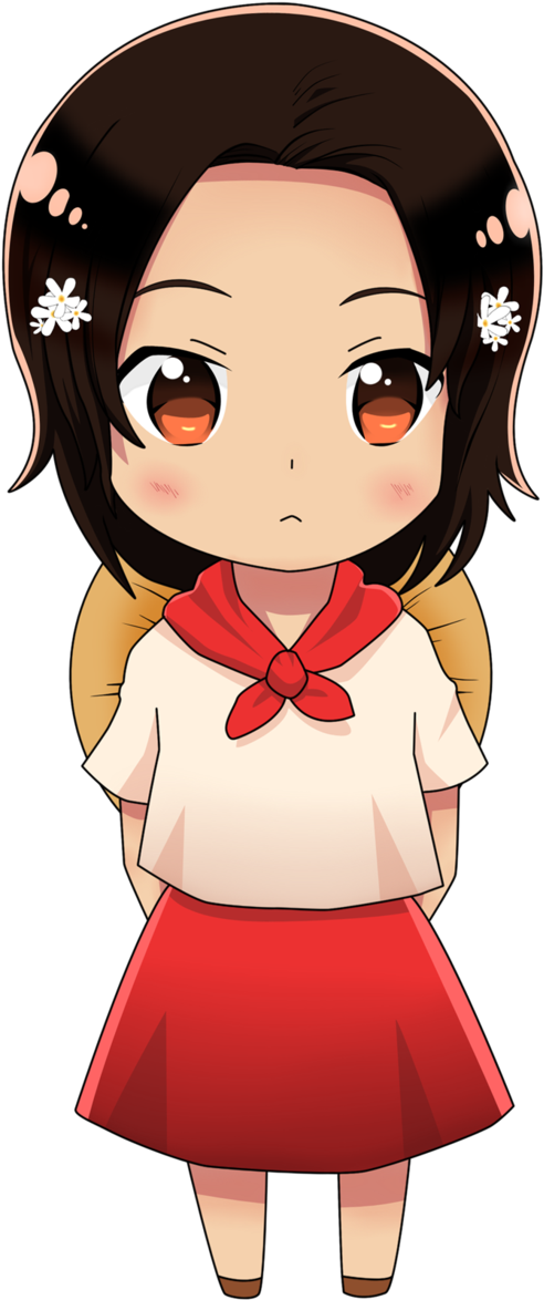 Chibi Philippines Colored By Exelionstar On Deviantart - Filipino Girl Clipart Png (634x1260)