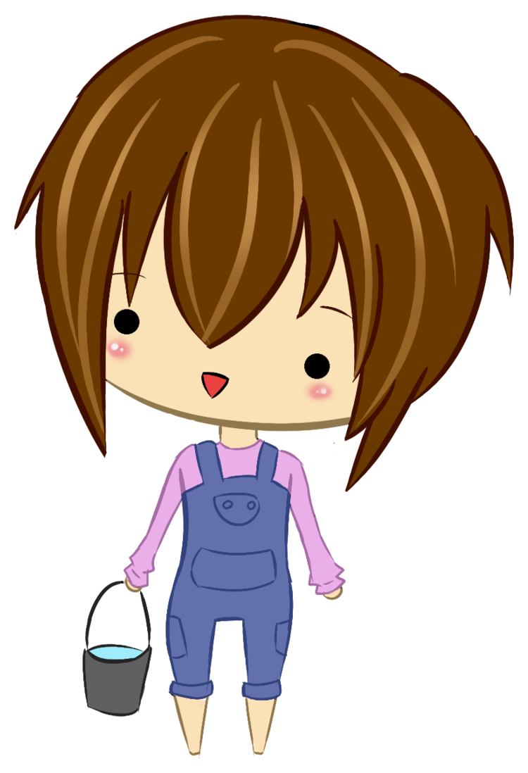 -chibi Farm Girl - Png Chibi Girl (900x1299)