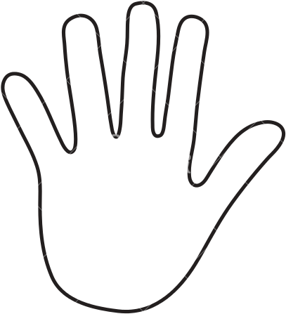 Hand Outline - Stock Illustration (550x550)