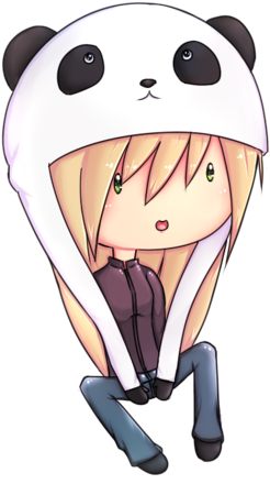 Panda Girl By Drawn-mario - Giant Panda (400x551)