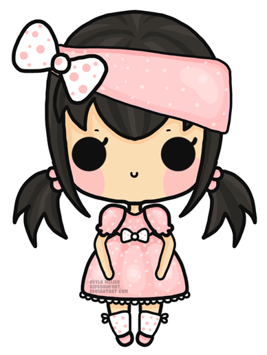 Mini Chibi Girl By *ribbonheart On Deviantart - Cute Simple Chibi Girl (420x560)